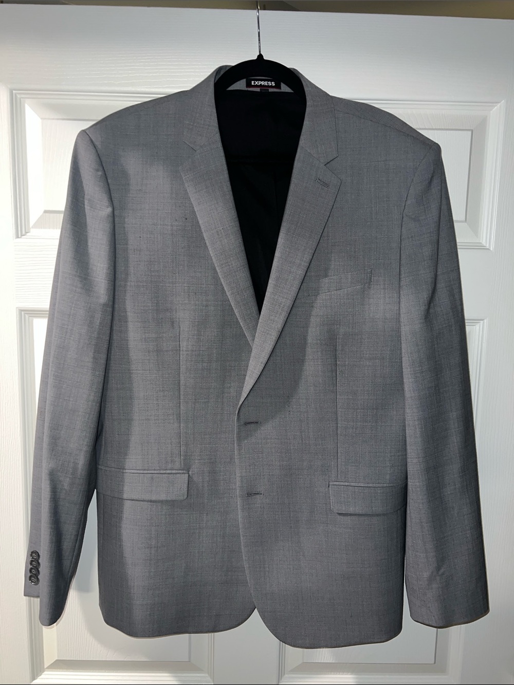Express Men's Gray Single-Breasted Blazer